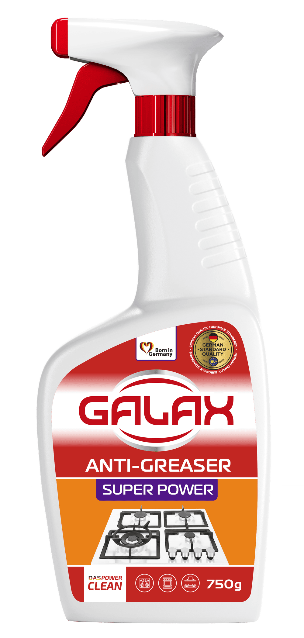 Засіб для видалення жиру з кухонних поверхонь «Galax» das PowerClean