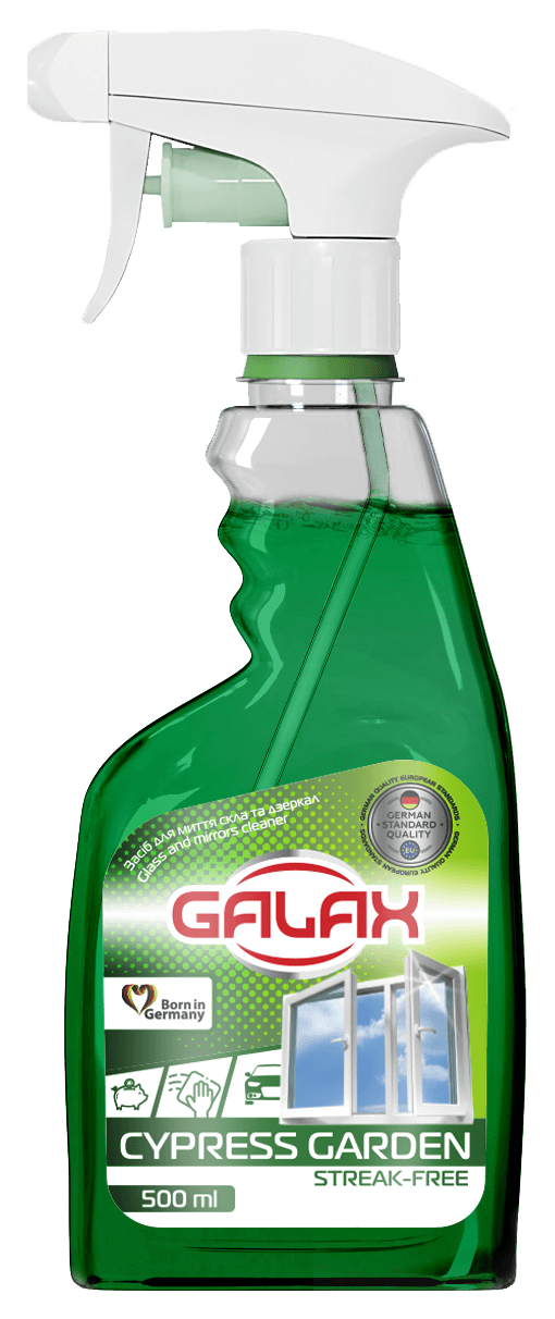 Засіб для миття скла та дзеркал Galax «Кипарисовий сад»