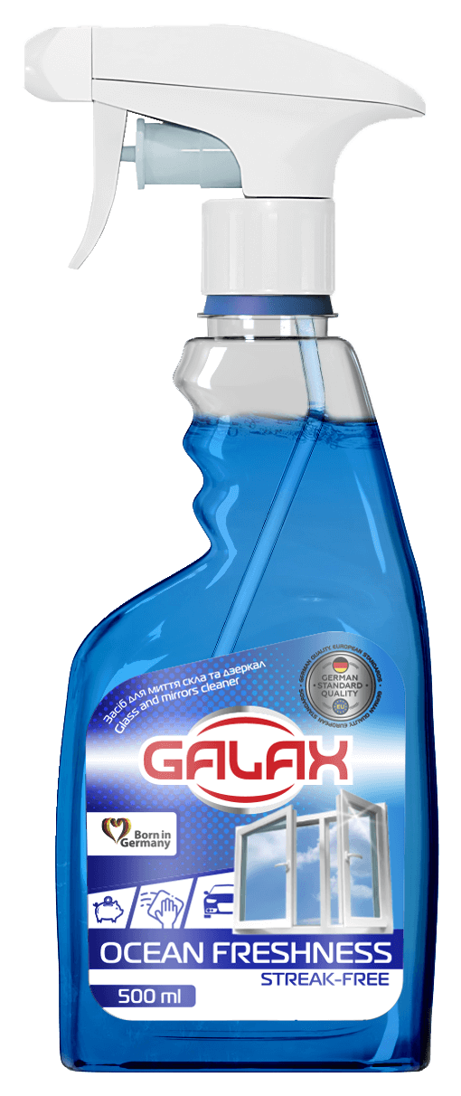 Засіб для миття скла та дзеркал Galax «Океанська свіжість»