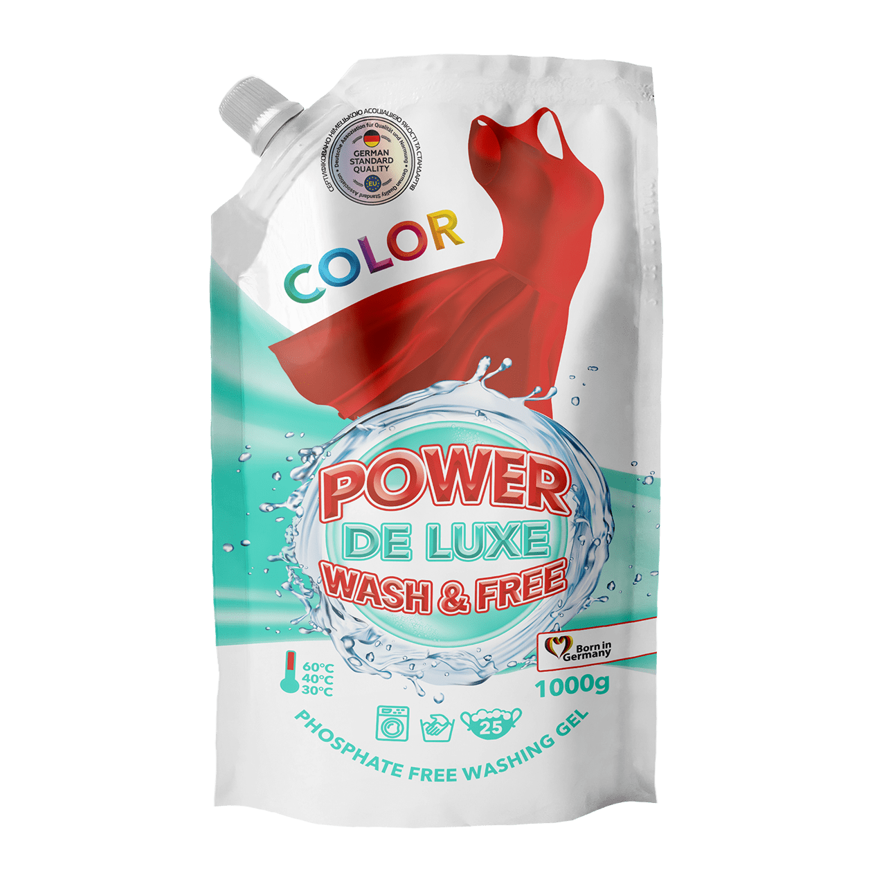 Гель для прання “POWER DE LUXE” кольорових речей