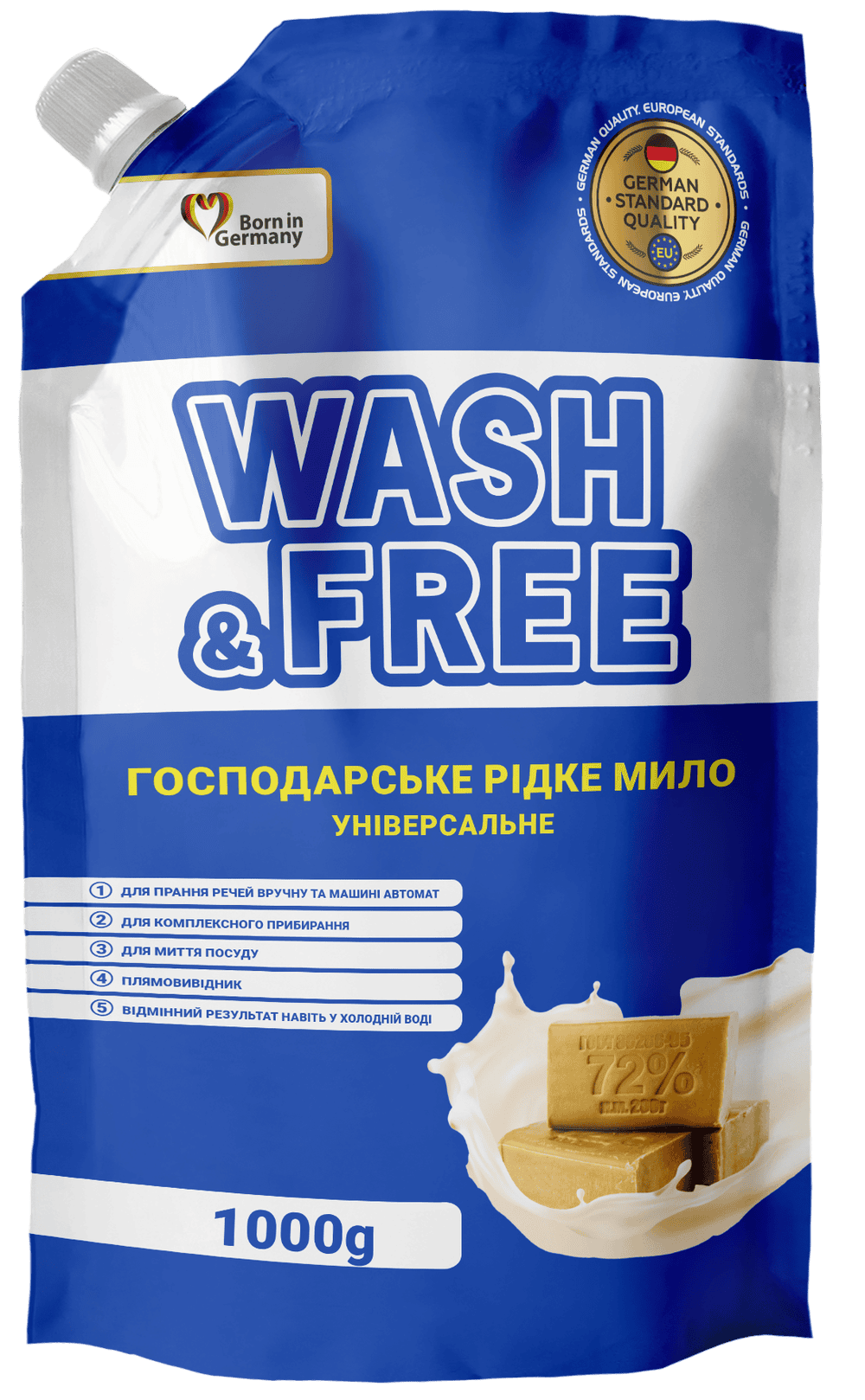 Universal detergent «Wash&Free» Liquid household soap