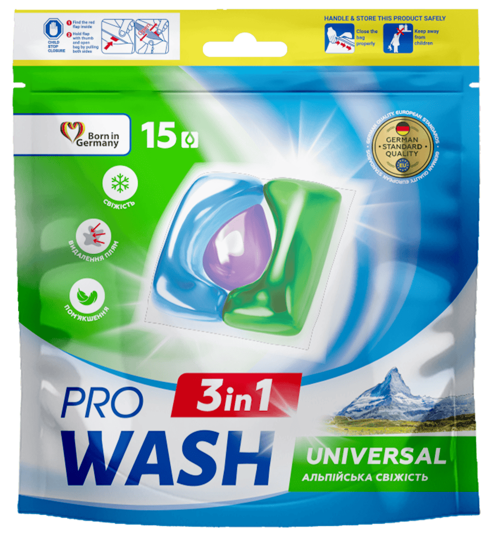 Washing pods ProWASH «Alpine freshness» (doypack)