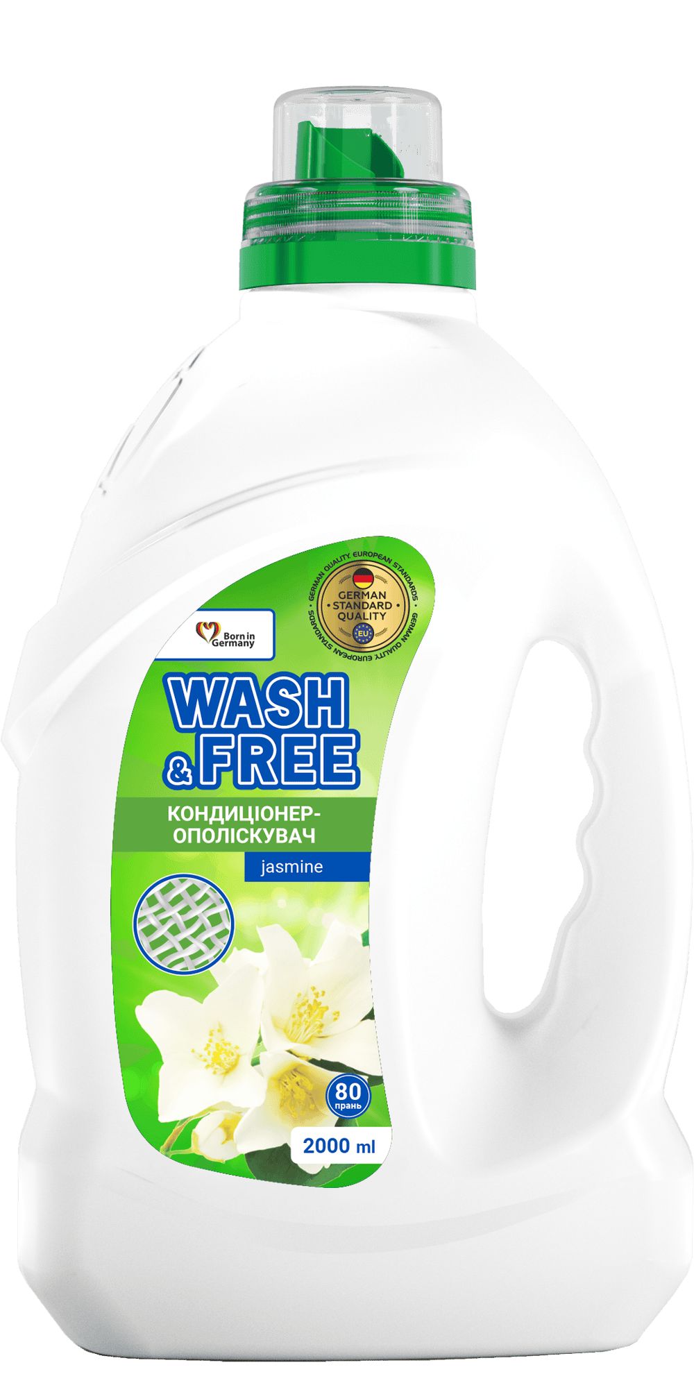 Концентрований пом’якшувач тканин Wash&Free «Жасмин» 2000г