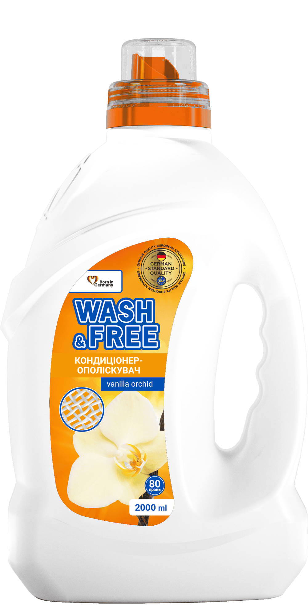 Концентрований пом’якшувач тканин Wash&Free «Ванільна орхідея» 2000г